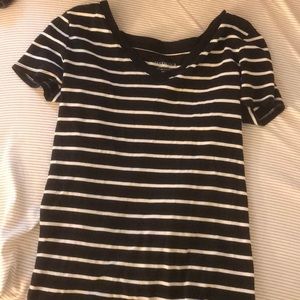 Striped V neck